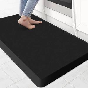 lot 261550 image: KitchenClouds Kitchen Mat Cushioned Anti Fatigue Rug 22x36 Water Resistant, Non Slip, Standing and Comfort DeskFloor Mats for House Sink Office (Black,0.8inch)