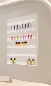 lot 261561 image: 20  2  24in Nail Polish Storage Rack, 6-Tier Nail Polish Display Rack, Wall Mounted Clear Nail Polish Organizer, Hold Up to 340 Bottles, Use for Home & Commercial