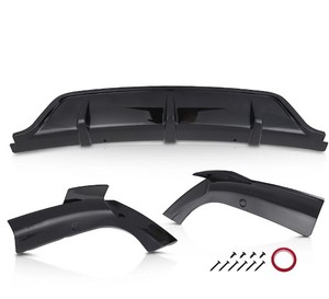 lot 361497 image: Retails for $149 Rear Diffuser Lip Gloss Black Fit For 2020-2024 BMW X6 G06 M Sport IKON Style PP