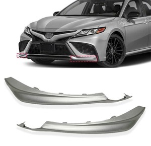 lot 361555 image: Front Lower Silver Bumper Grille Trim Molding KIT For 2018-2020 Camry SE XSE