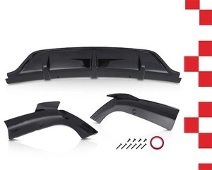 lot 461383 image: Retails for $149 Rear Diffuser Lip Gloss Black Fit For 2020-2024 BMW X6 G06 M Sport IKON Style PP