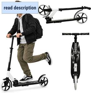 lot 161488 image: Rahmory Kick Scooter for Ages 6,Kid, Teens & Adults. Foldable Kick Scooter for Boys with 4 Adjustable Heights, ABEC9 Bearings, Supports Up to 220 lbs.