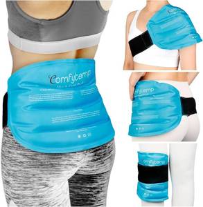 lot 271386 image: Comfytemp Large Ice Pack for Injuries Reusable Gel Ice Pack for Lower Back Pain Relief, Sciatica, Hot Cold Wrap Compress Recovery Item for Surgery, Swelling, Lumbar, Shoulder, Knee, Hip, for Men Women