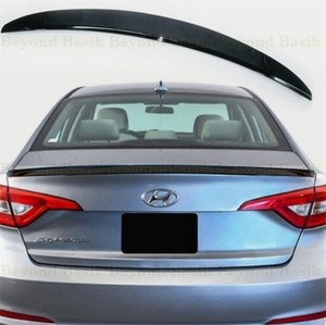 lot 271397 image: Retails for $113 For 2015 2016 2017 Hyundai Sonata GLOSS BLACK Factory Style Spoiler Trunk Wing