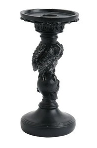 lot 271401 image: BNNG Candlestick Holder Gothic Statue Candle Holder Skull Art Ornament for Halloween Decorative Vintage Pillar Resin Skeleton Sticks Decor Decorations Indoor Candle Holder For Halloween Decoration