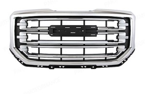 lot 271422 image: Retails for $142 For 2016-2019 GMC Sierra 1500 Front Bumper Grille Chrome Trim Grill ABS Plastic