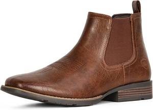 lot 371334 image: IUV Cowboy Boots For Men Ankle Boots Western Boot Casual Dress Slip On Chelsea Men