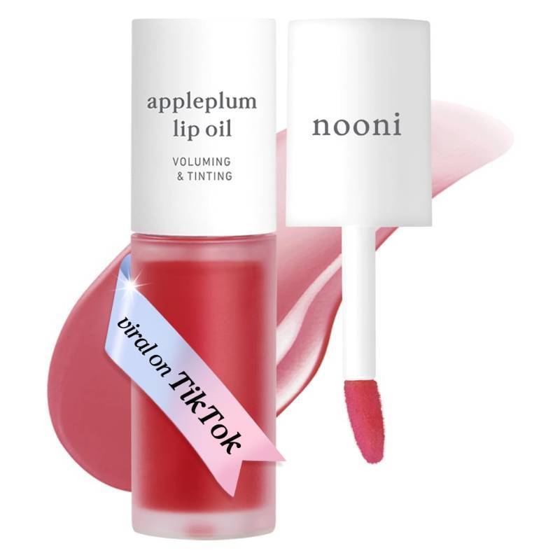 lot 401252 image: NOONI Korean Lip Oil - Appleplum  Long-Lasting, Moisturizing, Plumping, Revitalizing for Dry Lips, Waterproof, No Peel Off, Korean Tint, Hydrating, Nourishing Crystal Clear, 0.12 FL Oz