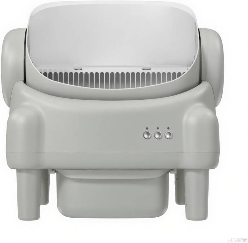 lot 101591 image: Retails for $226 Paruuntys Self Cleaning Litter Box,Open Top Design Automatic Cat Litter Box Self Cleaning for Multiple Cats with App Control Safety Protection,Light Grey