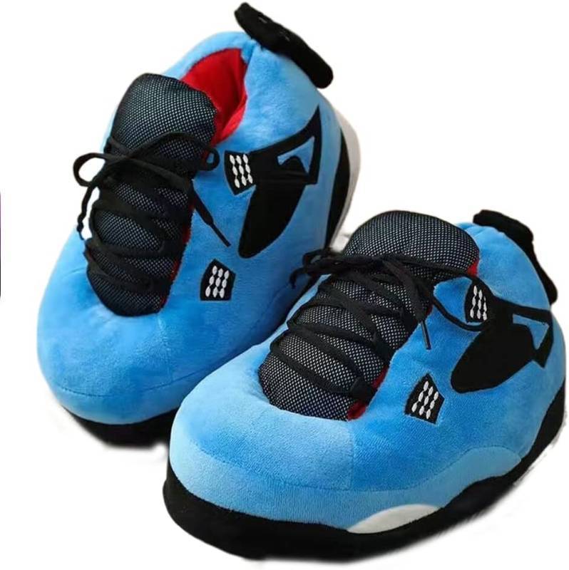 lot 301463 image: MOLERFO Sneaker Slippers Non Slip Sole Indoor House Plush Slippers Unisex Indoor Floor Cotton Shoes