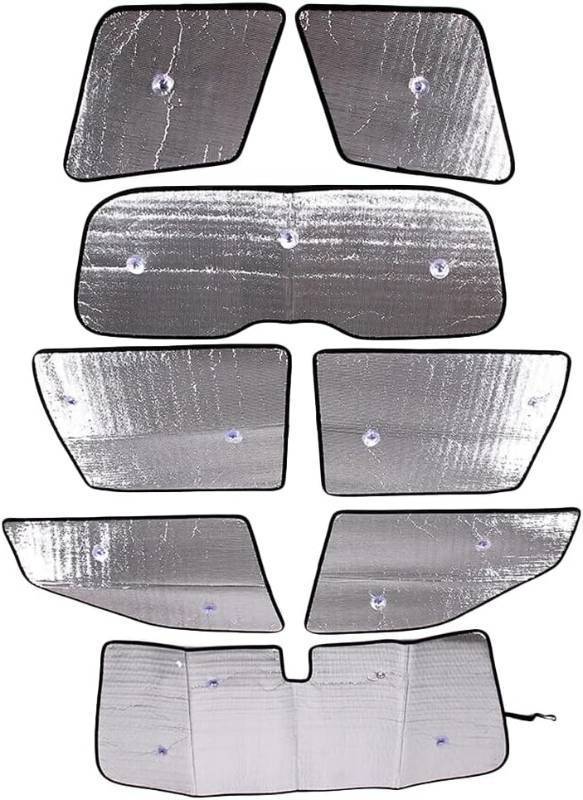 lot 401397 image: Retails for $154 Riloer 8 Pcs Aluminum Foil Silver Car Window Sunshade Visors, Car Window Sunshade Visors, Compatible with Land Rover Freelander 2007-2015