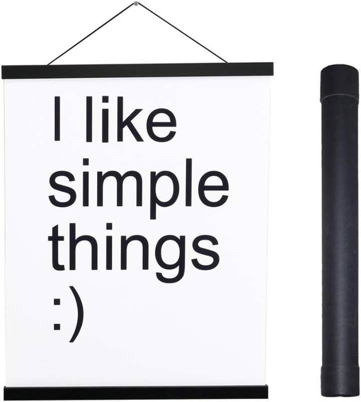 lot 111661 image: Artmag Magnetic Poster Hanger Frame, 34x22 34x23 34x48 Light Wood Wooden Magnet Canvas Artwork Print Poster Hangers Frames Hanging Kit (Black, 34)