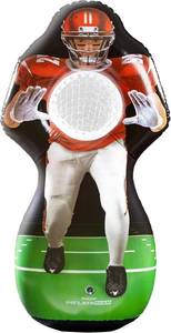 lot 19625 image: GoSports Inflataman Football Challenge - Includes 4 Rubber Footballs, Ball Pump, and Scoreboard - Inflatable Receiver Touchdown Toss Game