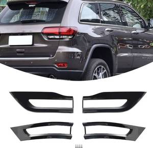 lot 19626 image: for Grand Cherokee Rear Tail Light Cover Trim Bezel Black for Jeep Grand Cherokee 2014 2015 2016 2017 2018 2019 2020 Black Exterior Accessories 4pcs