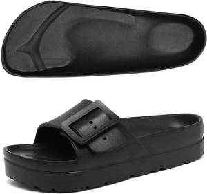 lot 19640 image: Women Platform Sandals with Arch Support, Adjustable Double Buckle Slide for Woman, Summer Vacation Sandal for Beach,Garden,Pool,Easy Street, Sandalias de Plataforma Para Mujer Soze 6