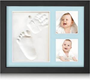 lot 19661 image: Baby Footprint and Handprint Clay Kit,Baby Hand and Footprint Kit,Clay Handprint Keepsake Frame,Newborn Keepsake Frame,Newborn Essentials Must Haves(black)