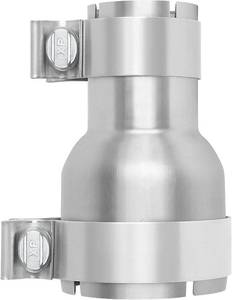 lot 19675 image: 2 to 3 inch Exhaust Adapter with Clamp Stainless Steel, 2 ID to 3 ID Exhaust Reducer Connector Pipe with Clamp
