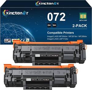 lot 19683 image: 072 Black Toner Cartridge Compatible for Canon 072 Toner CRG072 Toner Work for Canon ImageCLASS MF284dw MF287dw MF289dw LBP172dw Series Printer (2 Pack, with Chip)
