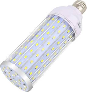 lot 19694 image: 60W LED Corn Light Bulb Lamp, 6000LM E26E27 6000K 85V265V Super Bright Light for Indoor Large Area, Garage barn Workshop Warehouse Factory Porch Backyard High Bay Street Outdoor