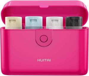 lot 19708 image: Travel Bottles with Case, 4x2oz TSA Approved, Leak-Proof, Press to Unlock, Compact & Portable Travel Toiletries (Hot Pink)