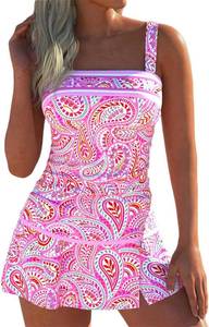 lot 19713 image: SKIRT ONLY ROSEWE Womens Tummy Control Tankini Bathing Suit Bottom Floral Print Swim Skirt