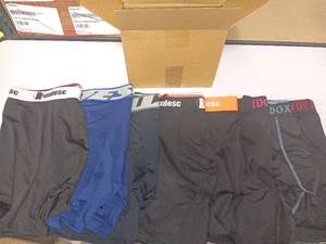 lot 19717 image: Mens Underwear Boxer Briefs 6 Underwear No Fly Wide Waistband Boxer Briefs Comfy Breathable XXL Assorted Pairs 8 ct Idoxe, Luxdesc