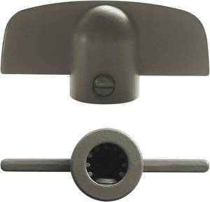 lot 19719 image: Window Crank Handle Replacement for Andersen Operator Handle, 38 T-Handle Stone Color for Andersen Casement Window Crank 1966 to Present - 2 Pack