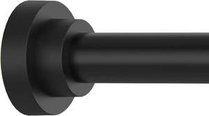 lot 19721 image: Thestoa Shower Curtain Rod Adjustable 43-92 inch, 1Diameter Spring Tension Curtain Rod No Drill, Anti-Rust Non-Slip Shower Rod, Black Shower Curtain Rod for Bathroom Tension