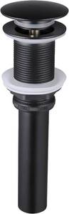 lot 19748 image: KES Bathroom Sink Drain Without Overflow Vessel Sink Lavatory Vanity Pop Up Drain Stopper Matte Black for 1.6-1.9 Sink Hole, All Metal Rustproof Brass and 304 Stainless Steel, S2008D-BK