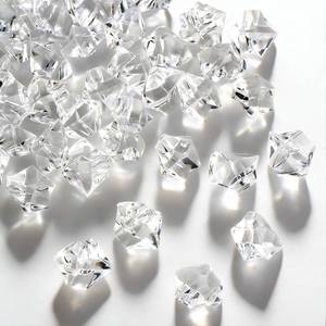 lot 19756 image: 160 Pcs Fake Ice Cubes for Vase Filler, Fake Diamonds 22  18mm Acrylic Rocks for Vases, Plastic Gems, Artificial Crushed Ice Props for Sensory Bin Filler, Table Confetti, Faux Centerpieces