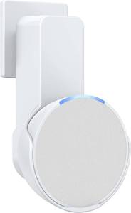 lot 19869 image: Maxonar Wall Mount for Echo Pop, Echo Pop Wall Mount No Drill Needed Alexa Speaker Holder Stand Cable Hidden Storage- (WhiteBlackGreenPurple)