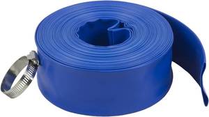 lot 19915 image: Poolmaster 32170 Heavy Duty Pool Backwash Hose 50 Ft x 1.5 or 2 Diameter, Lay Flat Discharge Hose for Pool Draining, Filter Backwashing, Above Ground and Inground Pools (Clamp Not Included)