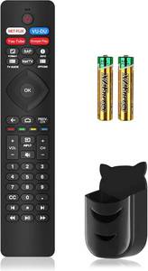 lot 19923 image: Replacement for Philips TV Remote, Universal for All Philips Android UHD 4K Smart TVs Wr Batteries & Holder, IR Remote for Philips Remote Control for Smart TV Wr 4 Shortcut Buttons, No Voice Function