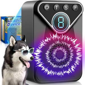 lot 19942 image: Anti Barking Device for Dogs - 9 Modes 33 FT Range Ultrasonic Anti Barking Deterrent, Rechargeable Bark Control Device, Dog Barking Deterrent Devices Barking Silencer for Indoor&Outdoor