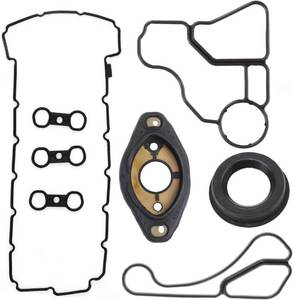 lot 19968 image: Engine Valve Cover Gasket Camshaft Adjuster Eccentric Shaft Actuator Seal Oil Filter Adapter Housing Oil Cooler Valvetronic Gaskets Replacement for BMW 328i E60 E90 E91 E61 N51 N52 11127582245