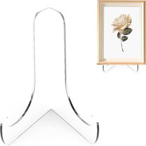lot 19981 image: Boloyo 60-Degree Angle Acrylic Plate Display Stand , 3 Inch 2PC Clear Acrylic Display Holder Easel Base for Home Office Kitchen School Art Display