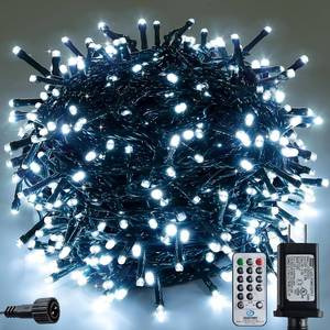 lot 19997 image: Christmas Lights 100ft 300 LEDs, 8 Modes, Cool White, Indoor Outdoor Plug-in Fairy Lights for Christmas Tree, Bedroom, Classroom Decor Outdoor Decor,Christmas Decorations (Cool White, 100FT)