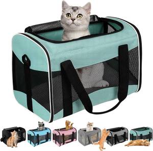 lot 19401 image: Cat Dog Carriers Soft-Sided Pet Carrier Large Cats for Medium Big Cat Small Dog Puppy up to 16lbs TSA Airline Approved Animal Collapsible Cat Carrier Carriers Travel Carrier Cat Bag (17x11x11)
