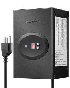 lot 19407 image: DEWENWILS 300W Low Voltage Landscape Transformer, Outdoor Weatherproof Transformer with Timer and Photocell Sensor, 120V AC to 12V12V AC for LED Lighting, Spotlight, Pathway Light, ETL Listed - Retail $95.99