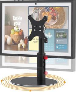 lot 19417 image: Laivli Black Rotatable Stand Compatible with Echo Show 2115, Easy to Adjust - Tilt 90  and 4-Step Adjustable Height with 360  Rotating Base, Sleek Aluminum Bracket for Show 15 2nd Gen (Rotatable)