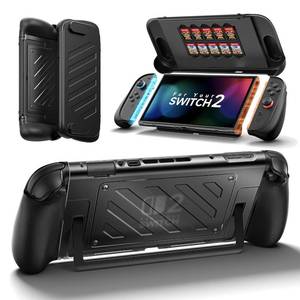 lot 19421 image: JSAUX Split Protective Case for Nintendo Switch 2, TPU Middle Frame & PC Front Cover, Non-Slip Ergonomic Grip, Storage for 10 Game Cards, Supports Stand Use, Shock Absorption & Anti-Scratch-PC0114