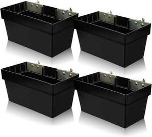 lot 19423 image: BBTO 2 Pcs E-track Basket Storage Bin E Track Accessories Storage Box for Enclosed Trailer Workshop Garage Tool Organizer