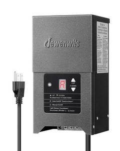 lot 19427 image: DEWENWILS 300W Low Voltage Landscape Lighting Transformer, 120V to 1215V AC, Weatherproof Low Voltage Landscape Transformer with Photocell &amp Timer, Multi Zone Landscape Lighting Transformer - Retail $95.99