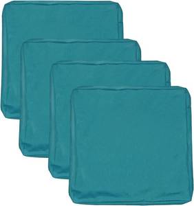 lot 19431 image: Patio Seat Cushion Covers,Washable Slip Covers Replacement,Waterproof Outdoor Furniture Chair Cushion Pillow Seat Cover for Couch,Garden,Sofa,Teal,24 22 4(4 Covers Only)