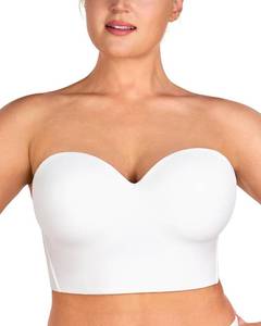 lot 19440 image: HSIA Longline Strapless Bra for Women, Anti-Slip Support Corset for Large Bust Convertible Bustier Bandeau for Big Breasts