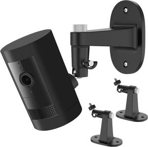 lot 19458 image: 2Pack Ring Camera WALL MOUNT for Ring Stick Up Cam &amp Ring Outdoor Cam Plus, 360 Degree Adjustable No Drilling Mount for Ring Outdoor Indoor Camera(Black)