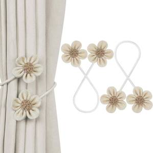lot 19460 image: KLOGTSIND Flower Curtain Tiebacks, 2 Pack Curtain Ties Elegant DIY Curtain Holdbacks, Decorative Window Drape Twist Tie Backs for Boho Bedroom Decor, Nursery Decor, Farmhouse D cor