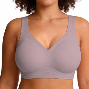 lot 19467 image: Soft Intention Jelly Wireless Bra Seamless Push Up Full Coverage Supportive Everyday Sport T-Shirt Bra Regular & Plus Size