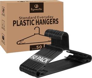 lot 19481 image: Byomostor Plastic Hangers 50 Pack
