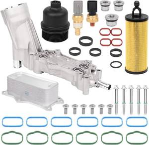 lot 19499 image: 926-959 Aluminum Engine Oil Cooler and Oil Filter Housing Adapter 926-876 Fit for 3.6L 2011-2016 Dodge Charger Chrysler 200 300 Jeep Grand Cherokee Wrangler Ram ProMaster 6cyl  5184304AE 68105583AF  Leak-Resistant Design